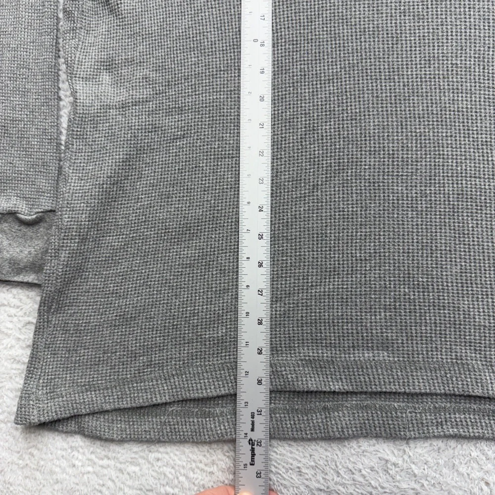 Polo Ralph Lauren Mens 2XLT Gray Waffle Knit Thermal Long Sleeve Shirt Pony Logo
